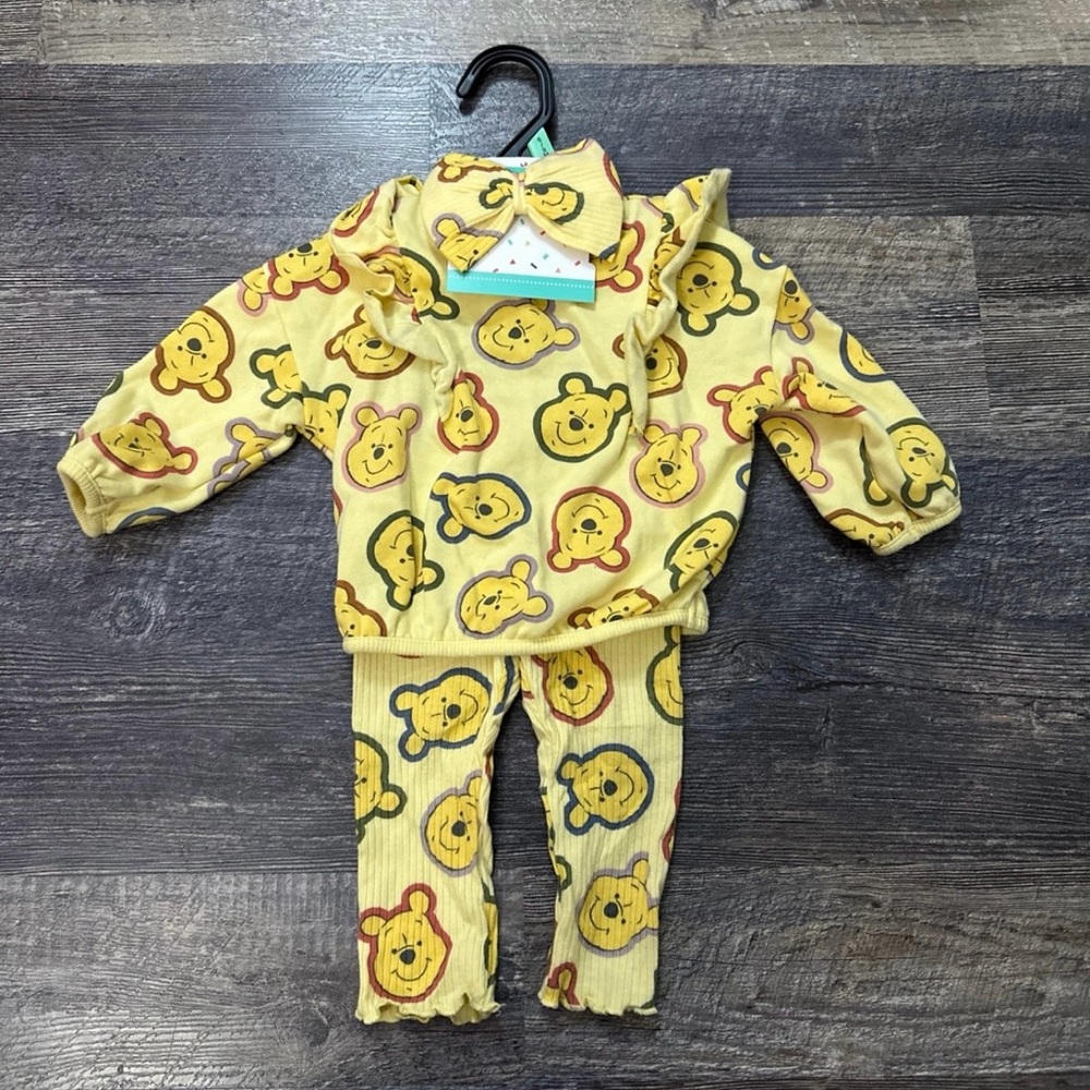 Disney Winnie the Pooh Baby Outfit with Bow